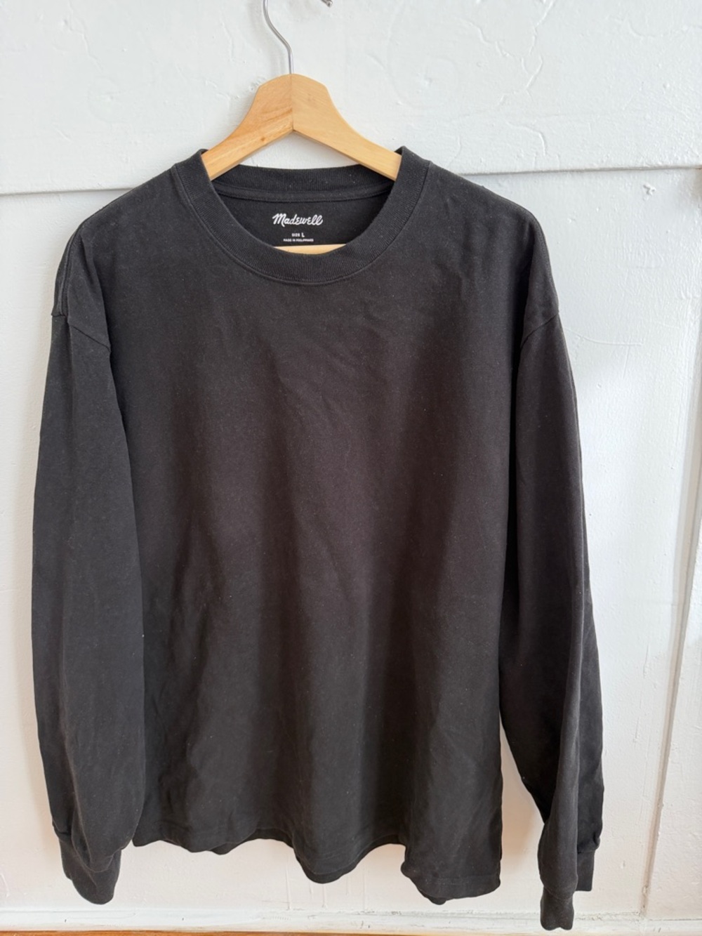 Madewell Black Long-Sleeve Crew Tee